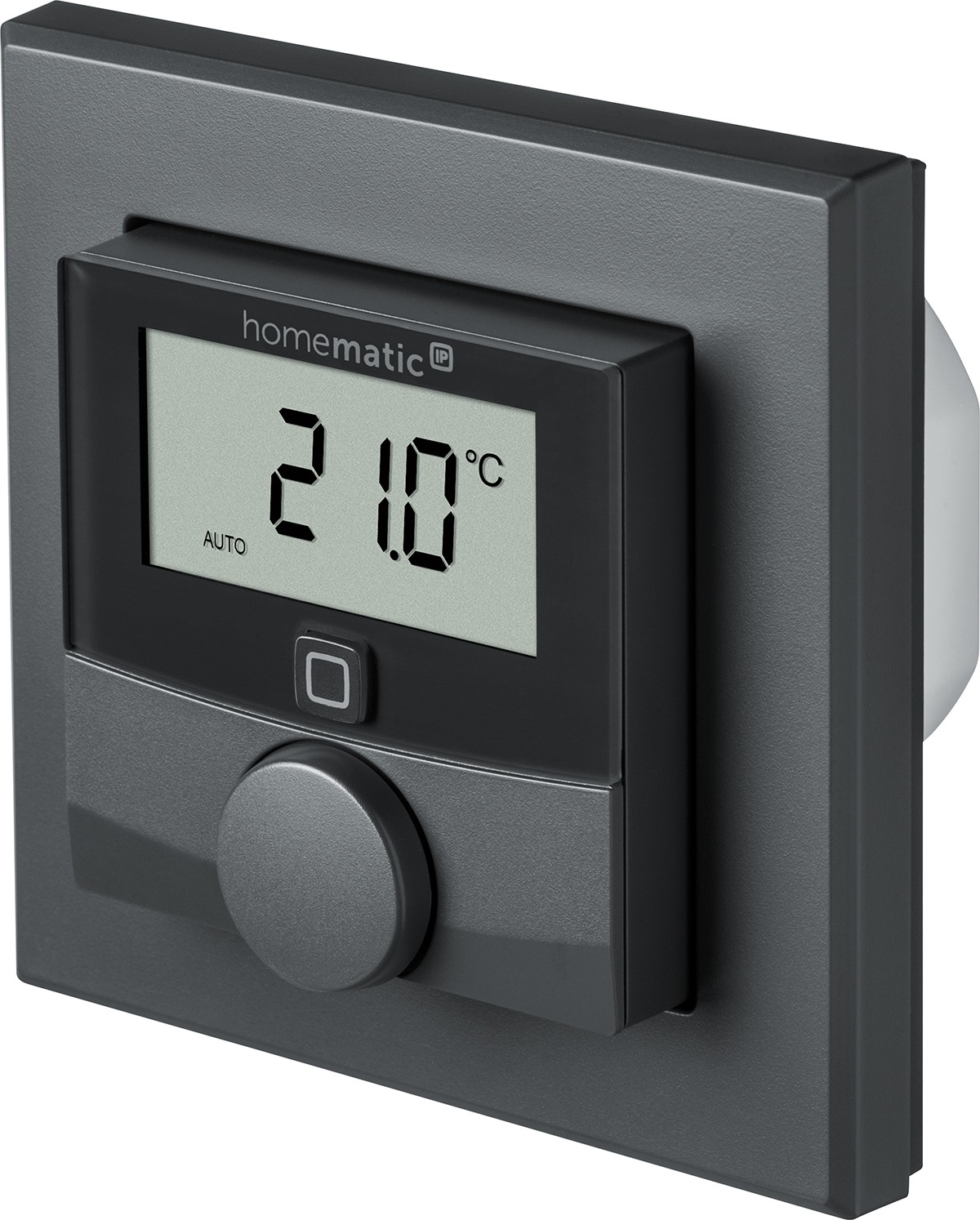 Homematic IP Wandthermostat mit Schaltausgang HmIP-BWTH-A – für Markenschalter, anthrazit Homematic IP Wandthermostat mit Schaltausgang HmIP-BWTH-A – für Markenschalter, anthrazit