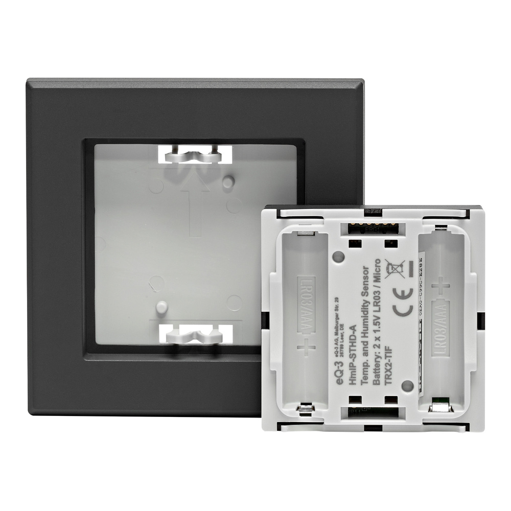 Homematic IP Temperatur- und Luftfeuchtigkeitssensor mit Display HmIP-STHD-A, anthrazit Homematic IP Temperatur- und Luftfeuchtigkeitssensor mit Display HmIP-STHD-A, anthrazit
