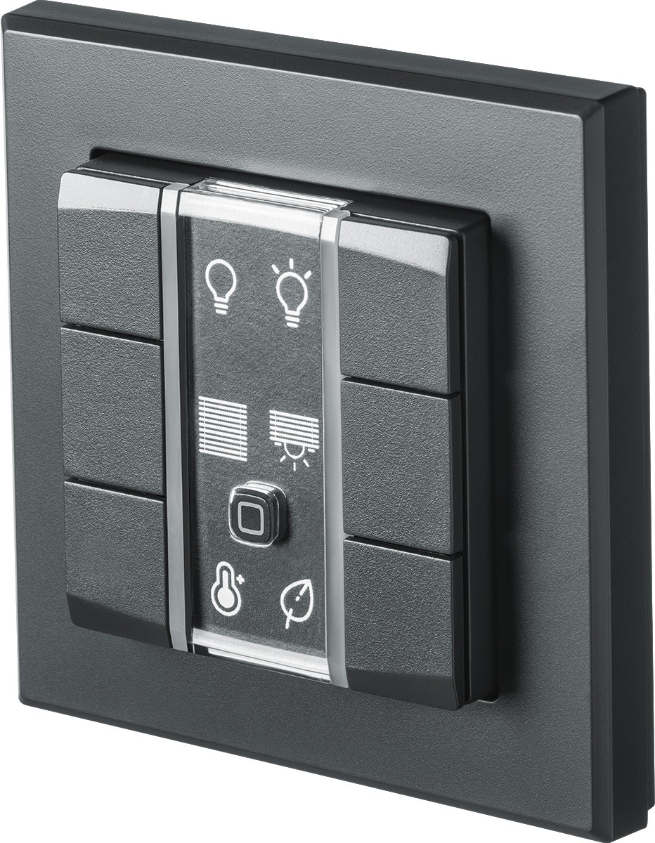Homematic IP Wired Wandtaster HmIPW-WRC6-A, 6-fach, mit LEDs, anthrazit Homematic IP Wired Wandtaster HmIPW-WRC6-A, 6-fach, mit LEDs, anthrazit