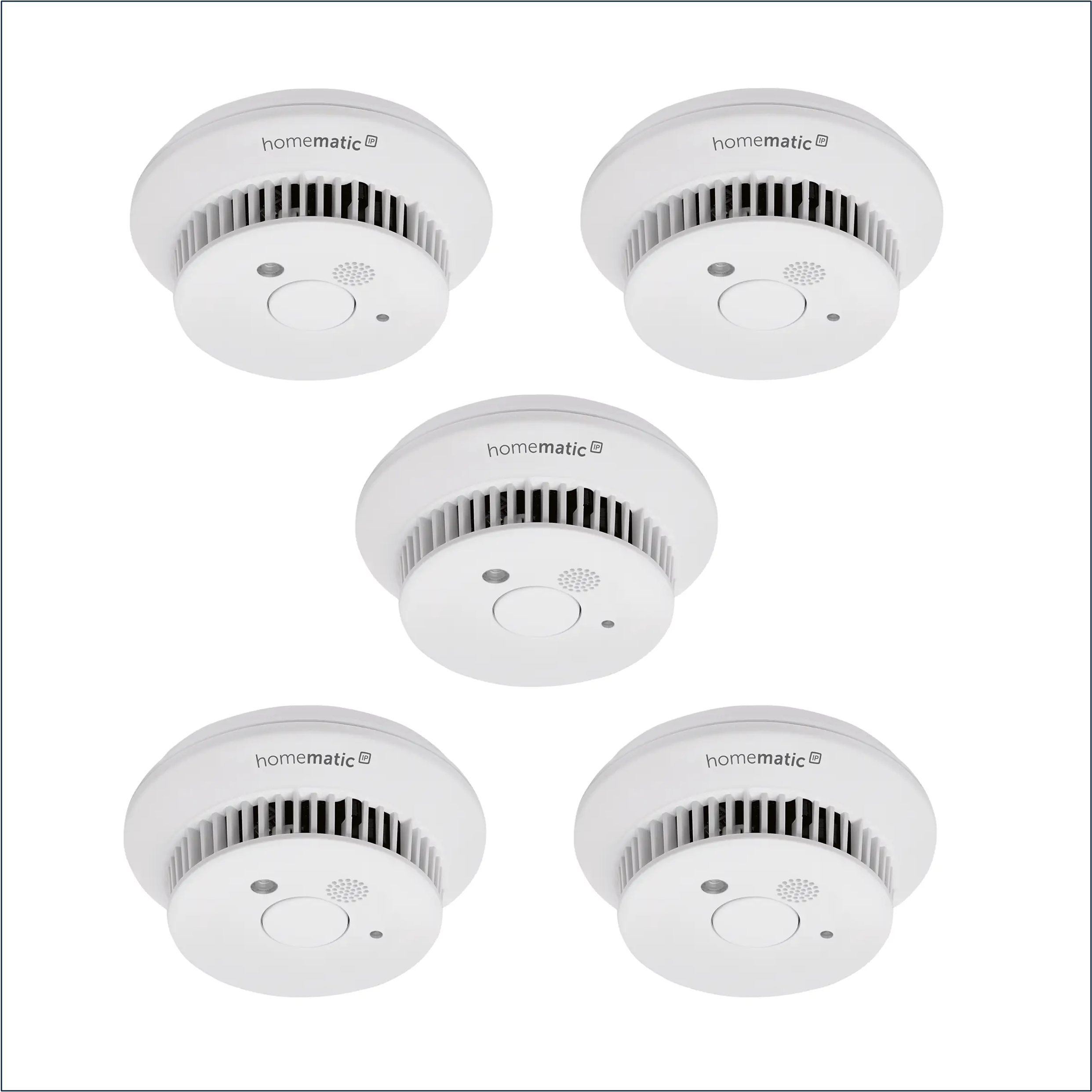 Homematic IP 5er-Set Rauchwarnmelder mit Q-Label, HmIP-SWSD-2